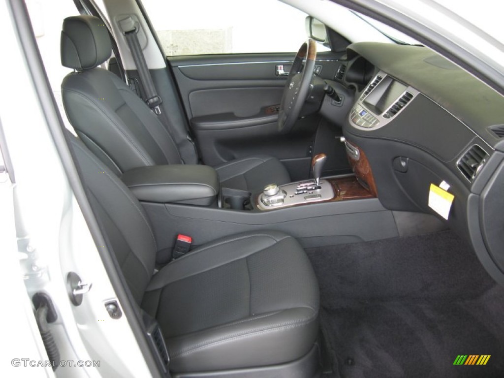 Jet Black Interior 2011 Hyundai Genesis 4.6 Sedan Photo #53264530