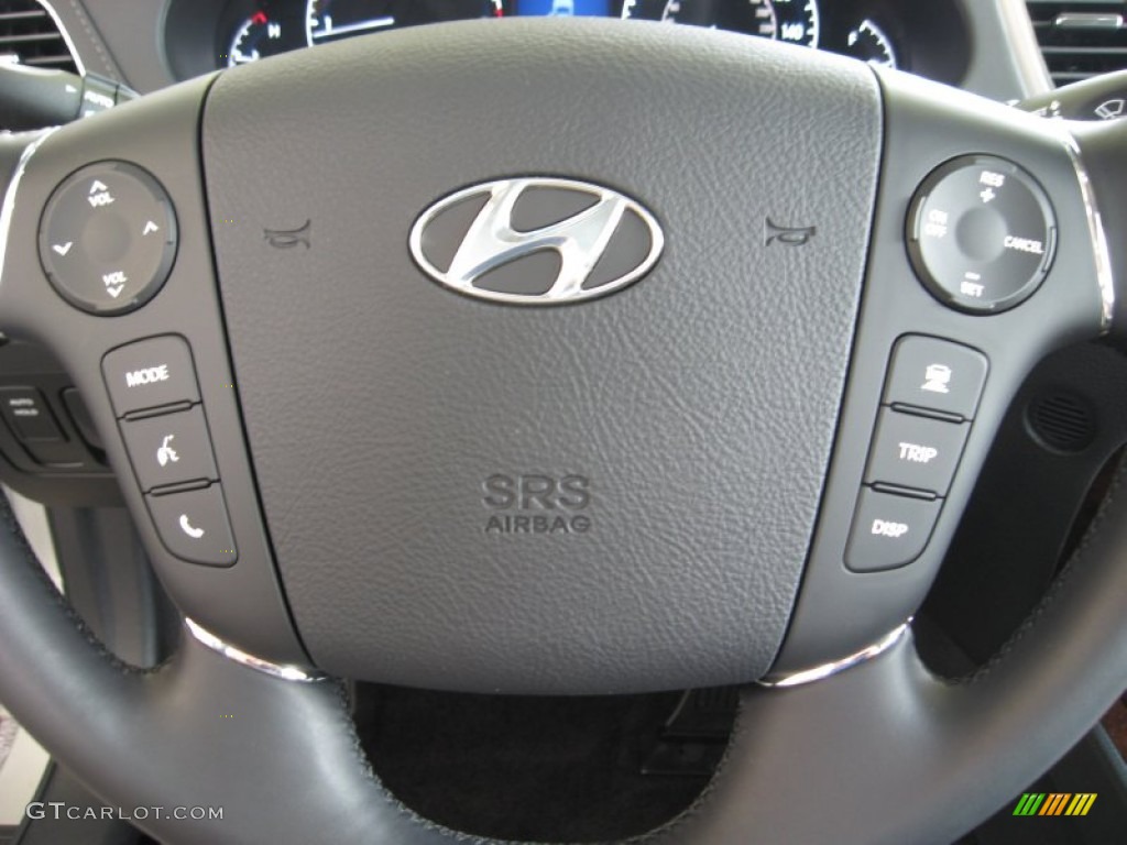 2011 Hyundai Genesis 4.6 Sedan Jet Black Steering Wheel Photo #53264641