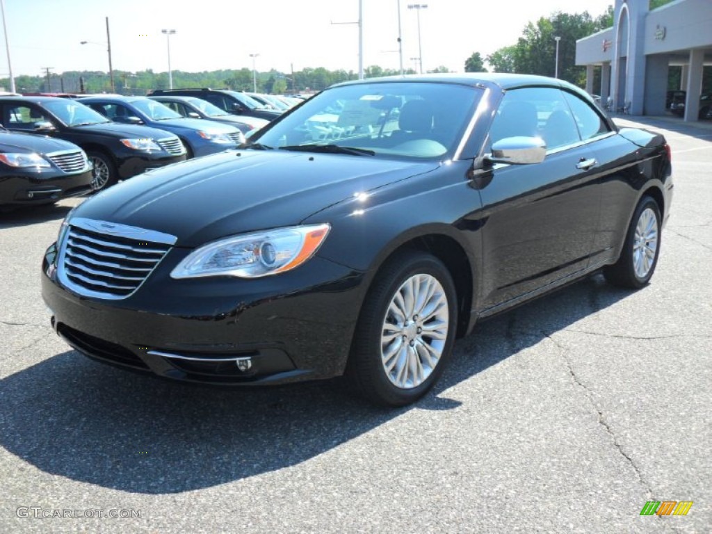 Brilliant Black Crystal Pearl 2011 Chrysler 200 Limited Convertible Exterior Photo #53265373