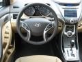 Beige 2012 Hyundai Elantra Limited Dashboard