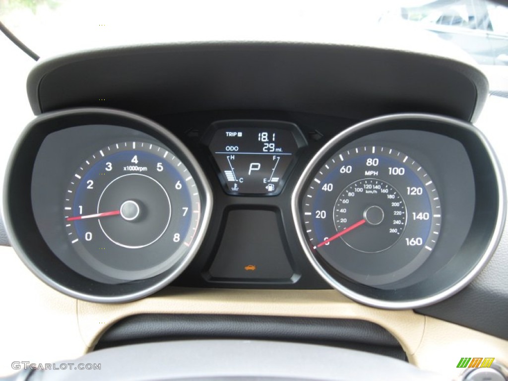 2012 Hyundai Elantra Limited Gauges Photo #53266246
