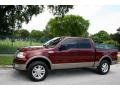 2004 Dark Toreador Red Metallic Ford F150 Lariat SuperCrew 4x4  photo #2