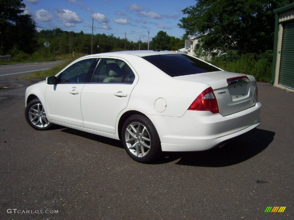 2010 Fusion SEL V6 - White Suede / Medium Light Stone photo #5