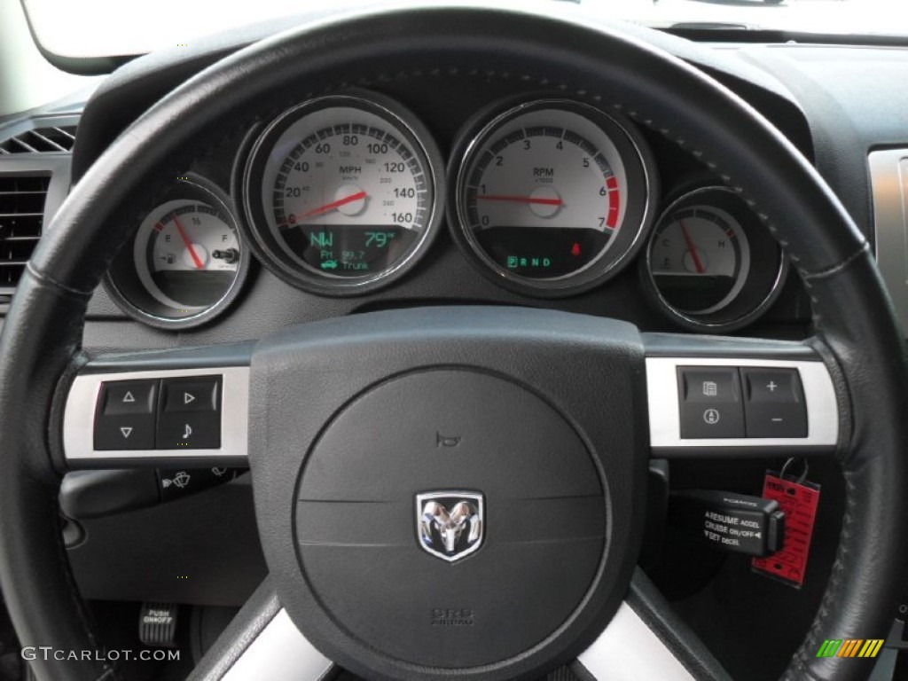 2009 Dodge Charger R/T Dark Slate Gray Steering Wheel Photo #53268796