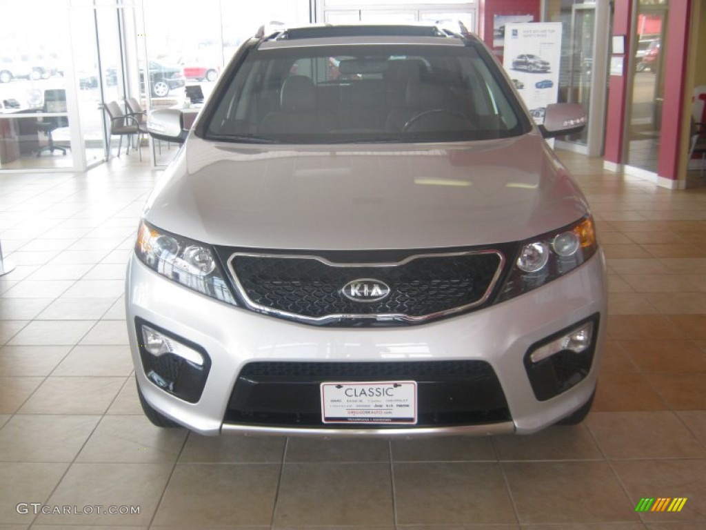 2012 Sorento SX V6 - Bright Silver / Black photo #6