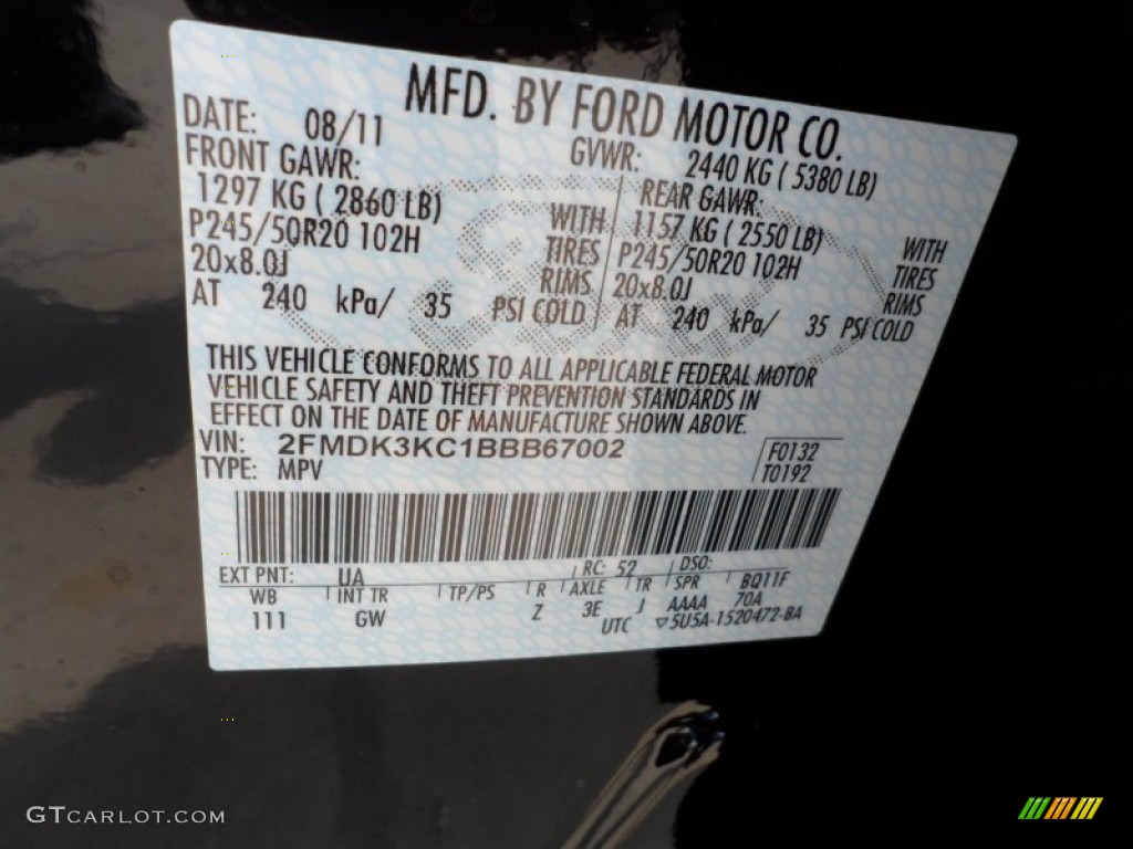 2011 Edge Limited - Ebony Black / Charcoal Black photo #37