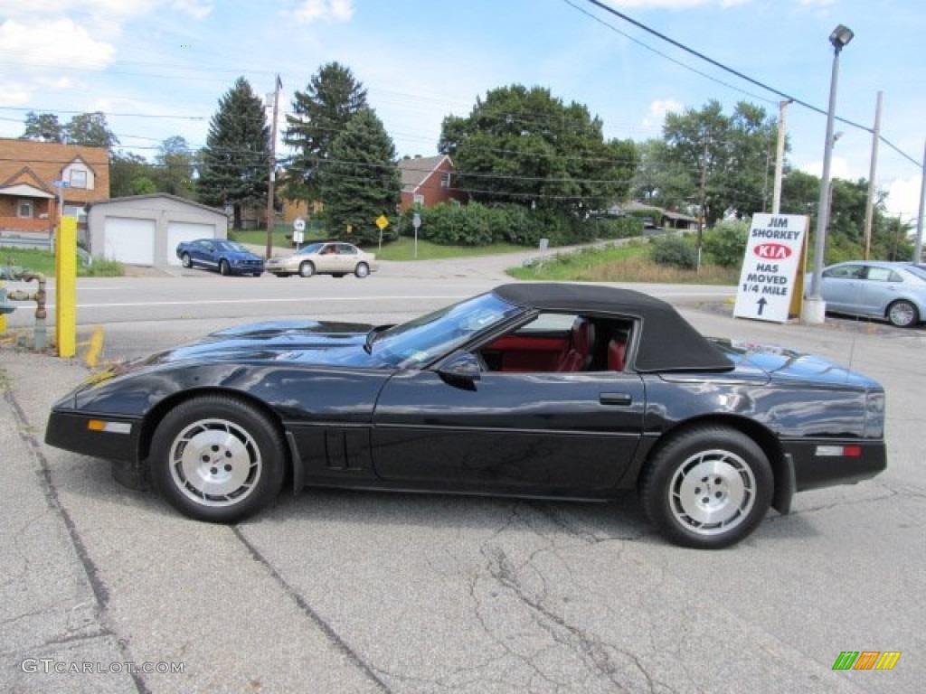 1986 Corvette Convertible - Black / Red photo #5