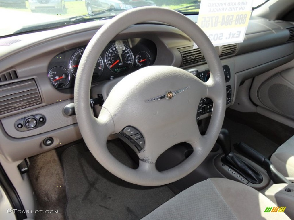 2005 Chrysler Sebring Convertible Light Taupe Steering Wheel Photo #53275555
