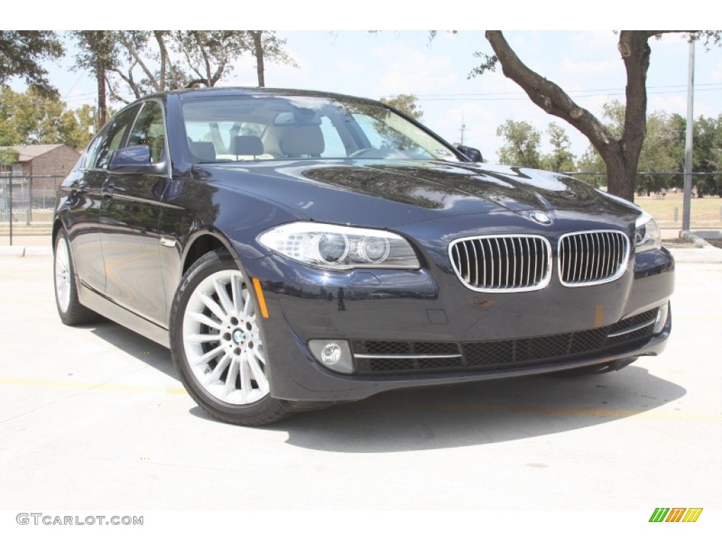 2011 5 Series 535i Sedan - Imperial Blue Metallic / Venetian Beige photo #1