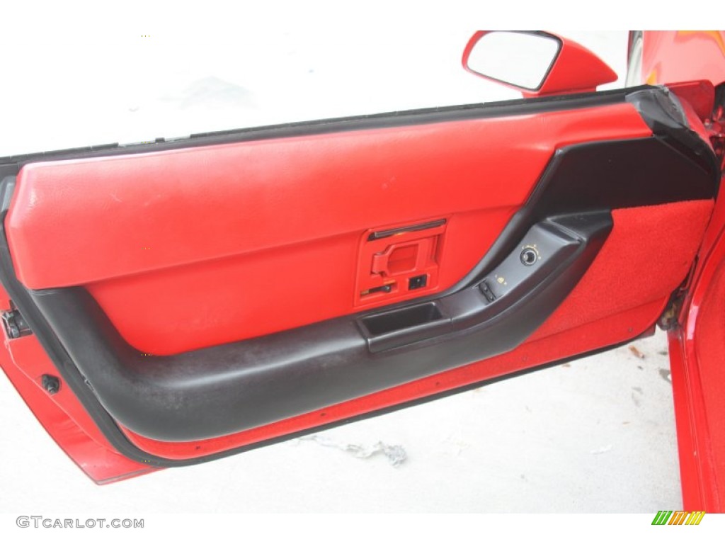 1993 Chevrolet Corvette Coupe Red Door Panel Photo #53276899