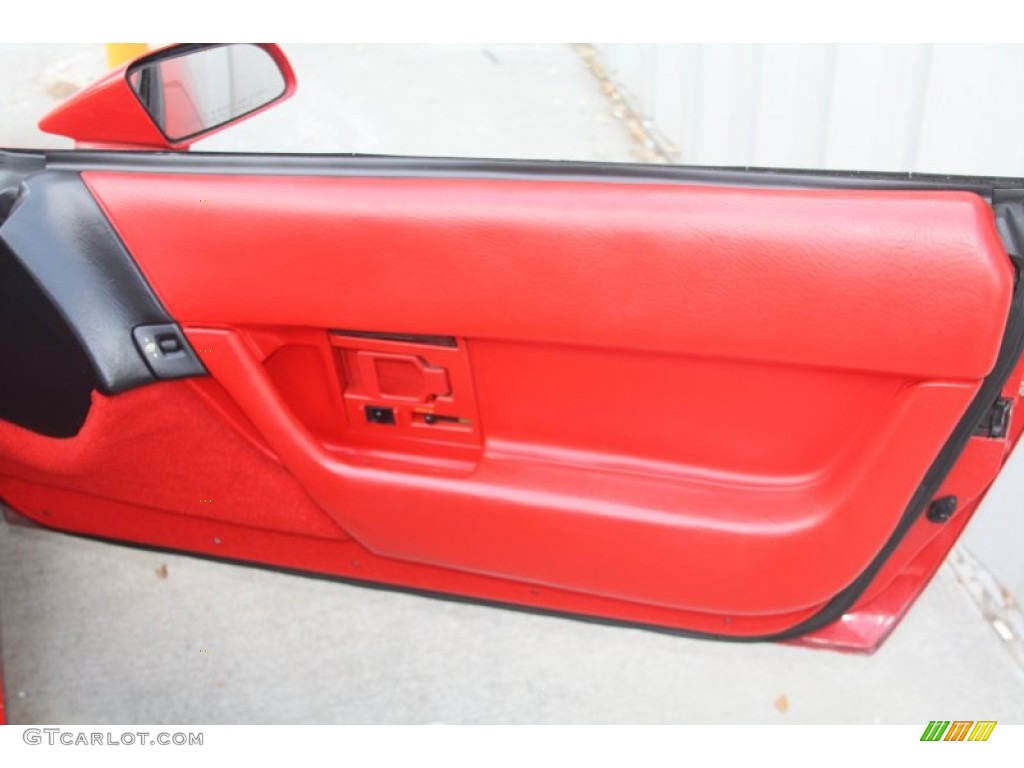 1993 Chevrolet Corvette Coupe Red Door Panel Photo #53276962