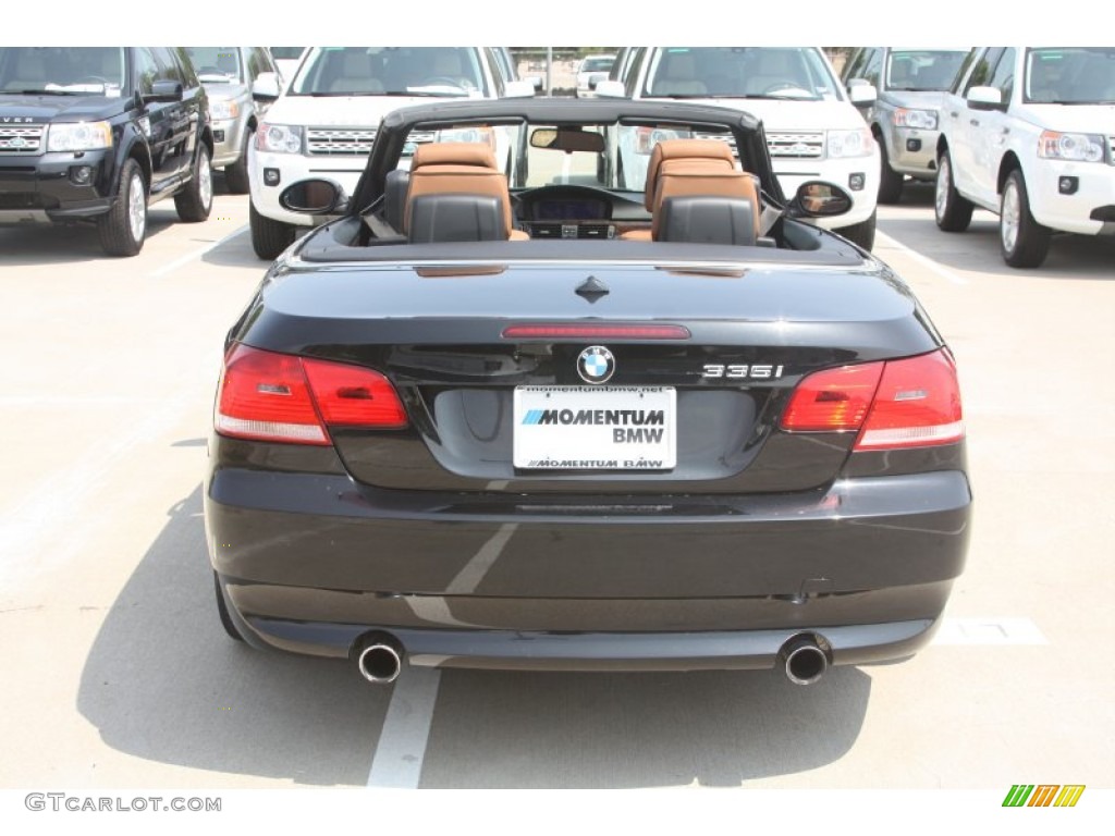 2009 3 Series 335i Convertible - Black Sapphire Metallic / Saddle Brown Dakota Leather photo #3