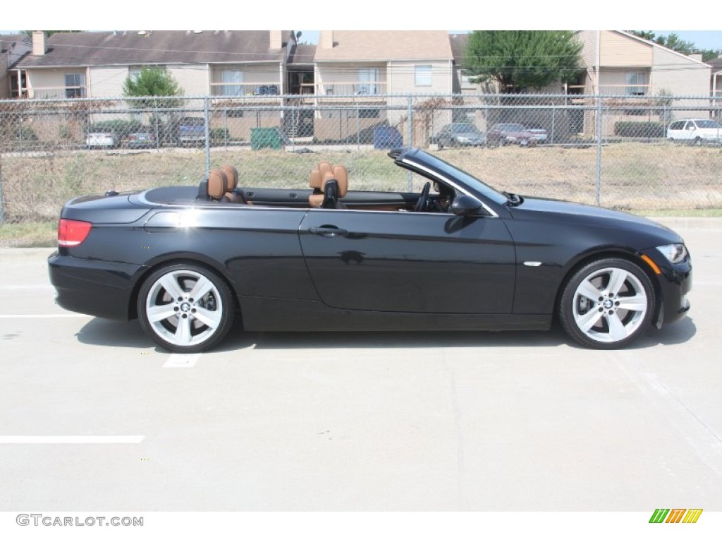 2009 3 Series 335i Convertible - Black Sapphire Metallic / Saddle Brown Dakota Leather photo #6