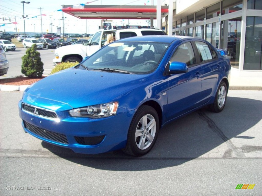 2009 Lancer ES - Octane Blue Pearl / Black photo #1