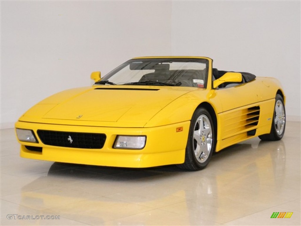 Yellow 1995 Ferrari 348 Spider Exterior Photo #53280672