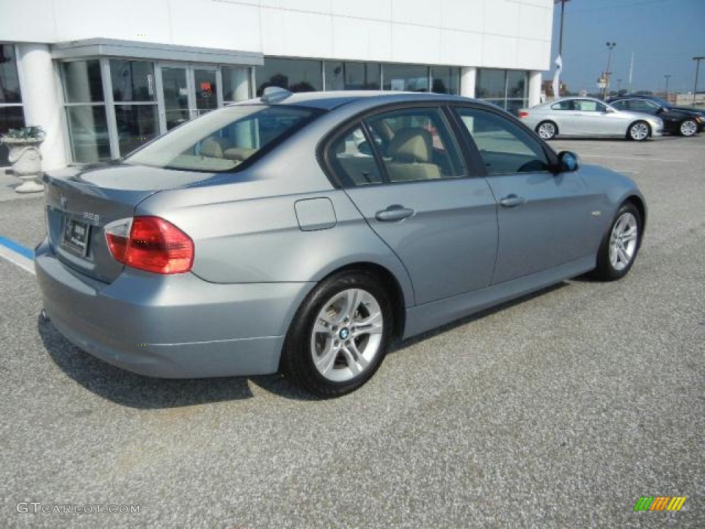 2008 3 Series 328i Sedan - Arctic Metallic / Beige photo #3
