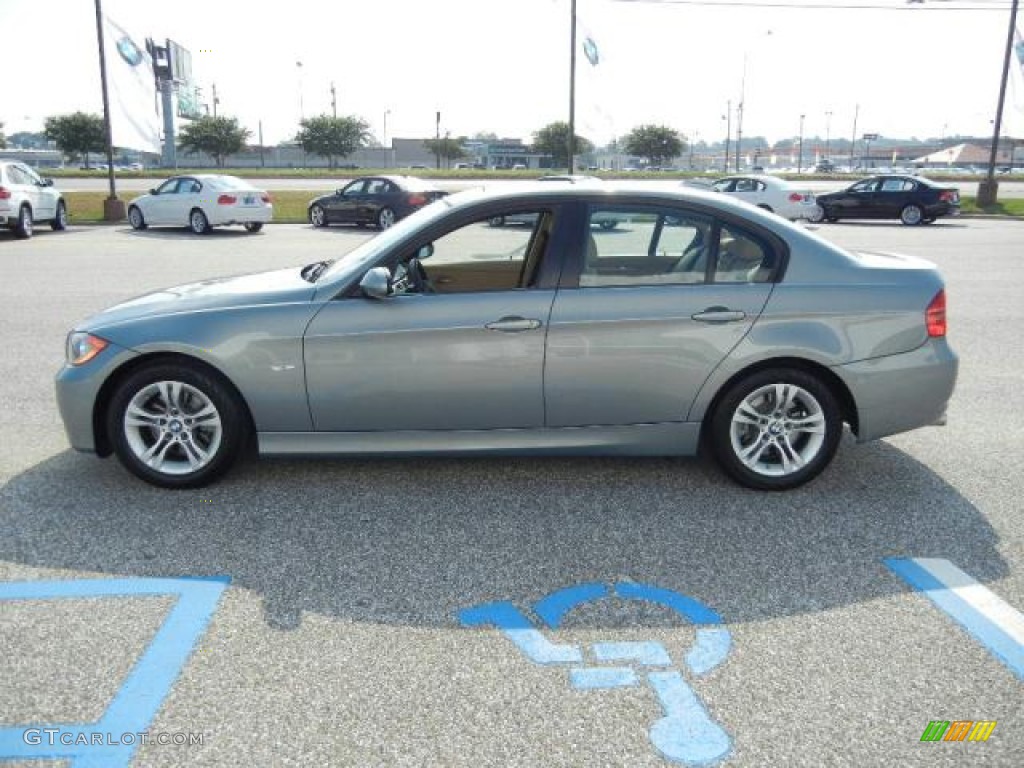 2008 3 Series 328i Sedan - Arctic Metallic / Beige photo #7