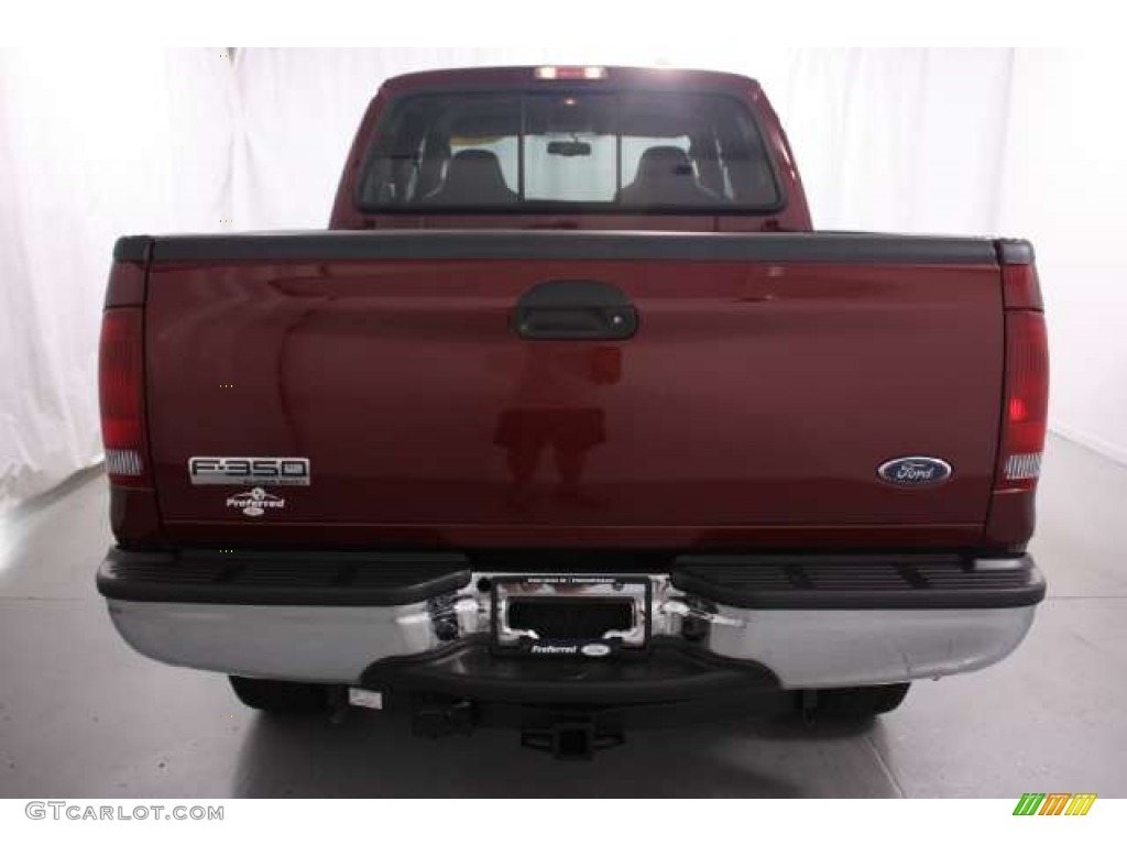 2007 F350 Super Duty Lariat Crew Cab 4x4 - Dark Toreador Red Metallic / Tan photo #5