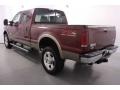 2007 Dark Toreador Red Metallic Ford F350 Super Duty Lariat Crew Cab 4x4  photo #6