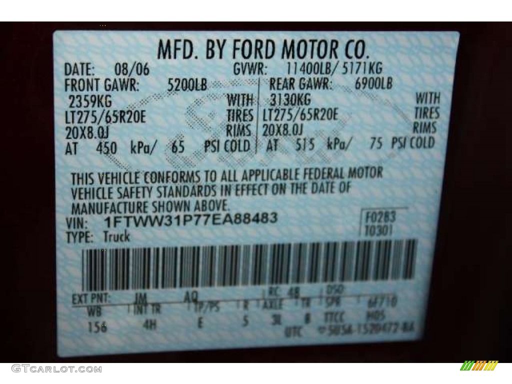 2007 F350 Super Duty Lariat Crew Cab 4x4 - Dark Toreador Red Metallic / Tan photo #20