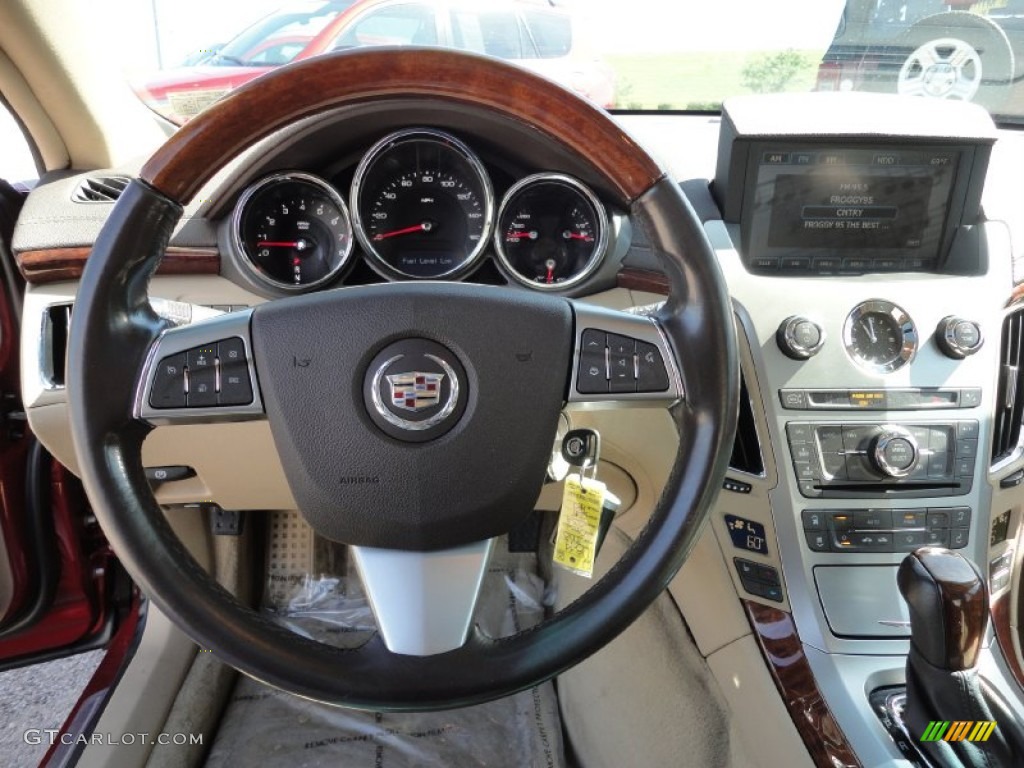 2008 Cadillac CTS 4 AWD Sedan Cashmere/Cocoa Steering Wheel Photo #53284743