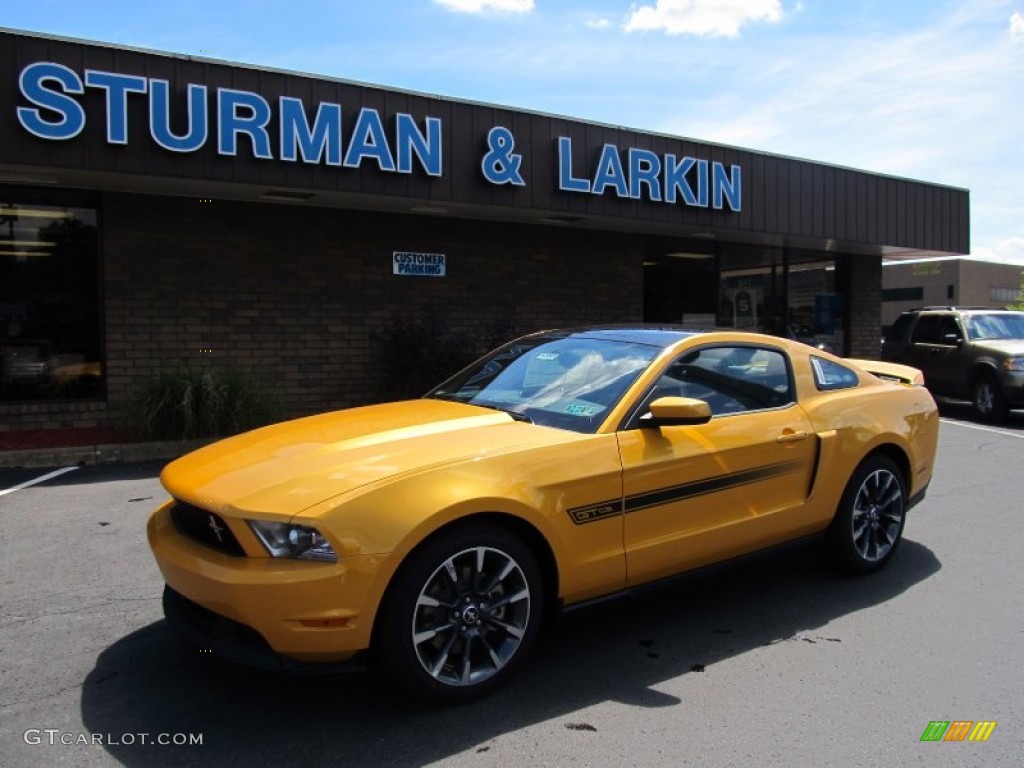 2012 Mustang C/S California Special Coupe - Yellow Blaze Metallic Tri-Coat / Charcoal Black/Carbon Black photo #1