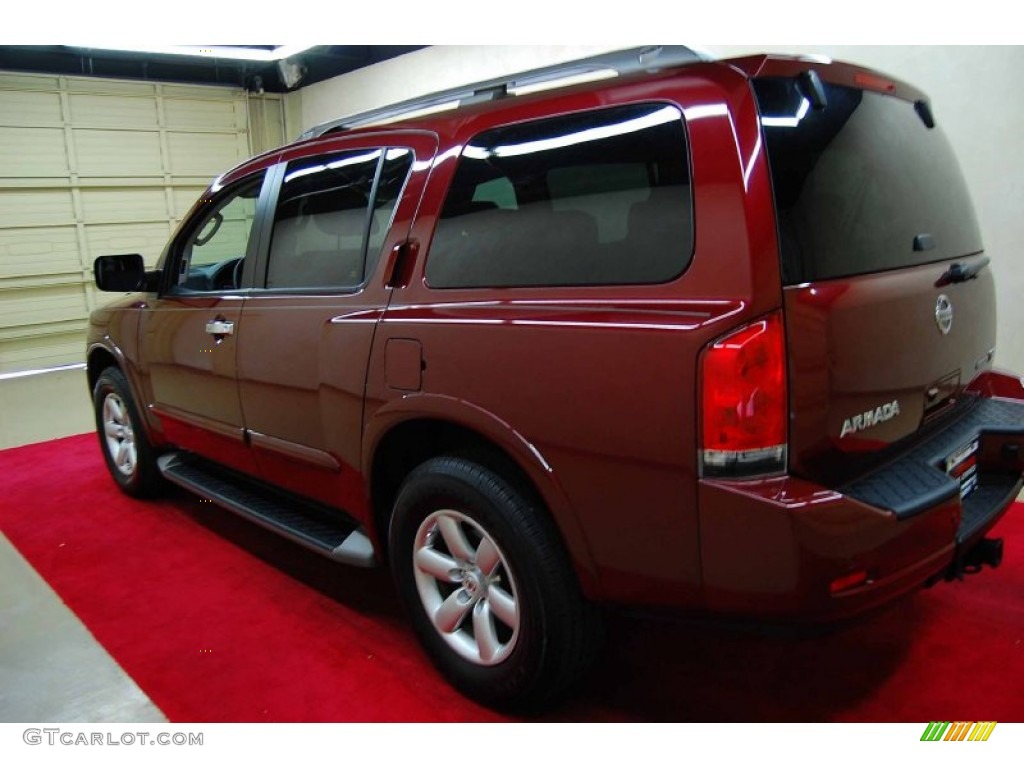 2010 Armada SE - Tuscan Sun Red Pearl / Charcoal photo #4