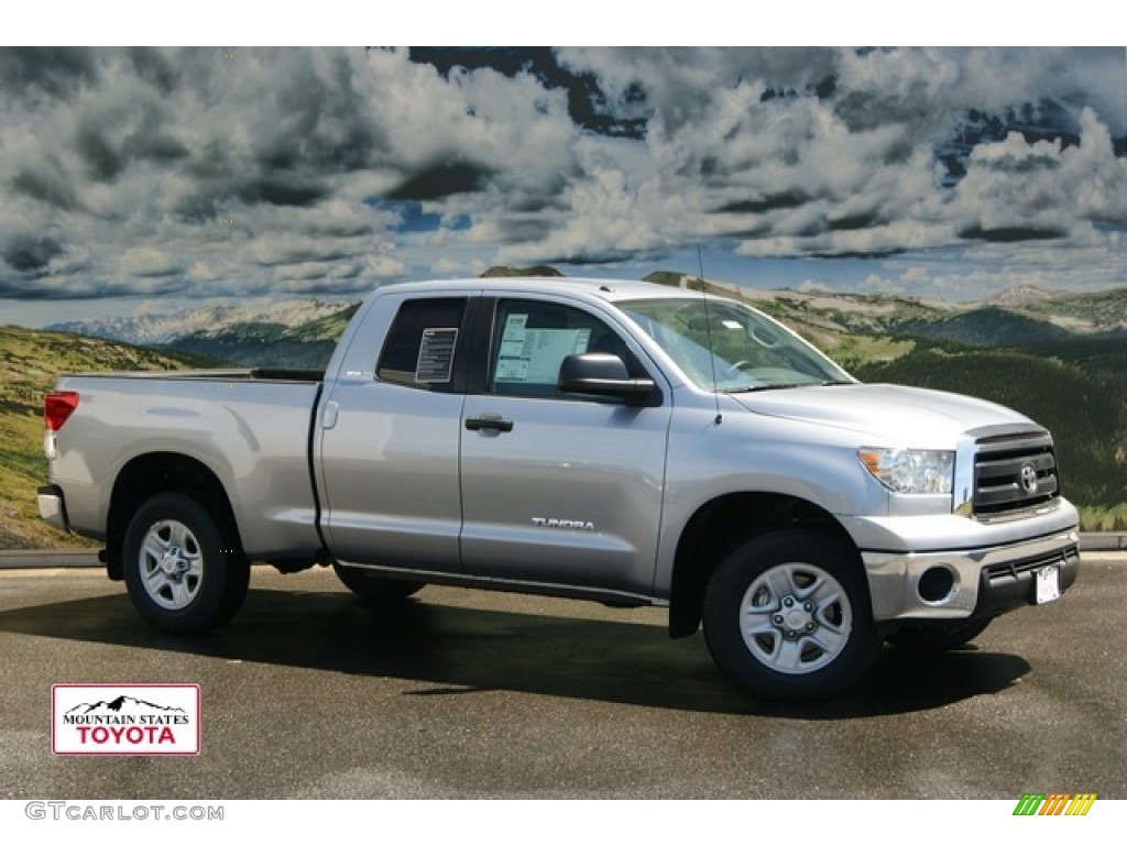 2011 Tundra SR5 Double Cab 4x4 - Silver Sky Metallic / Graphite Gray photo #1