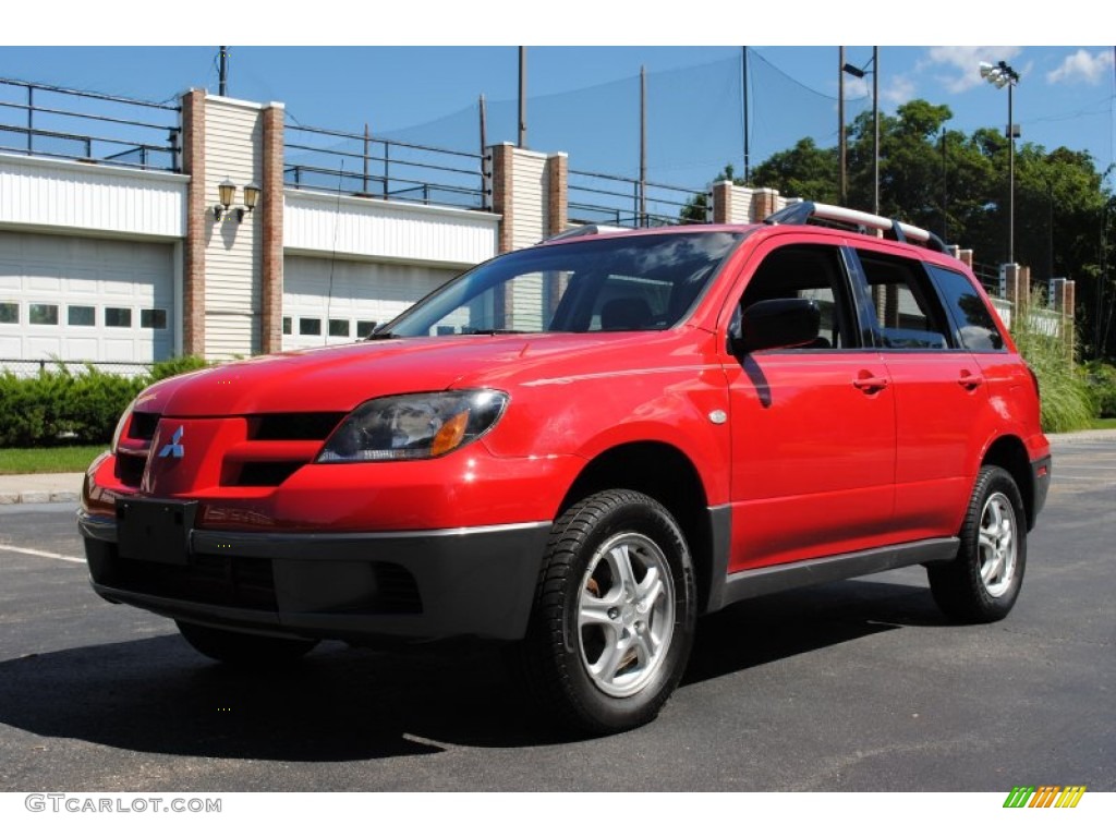 2004 Outlander LS AWD - Phoenix Red / Charcoal photo #1