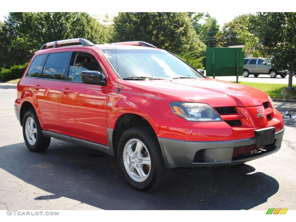 2004 Outlander LS AWD - Phoenix Red / Charcoal photo #7