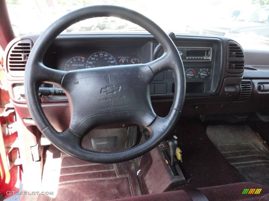 1996 Chevrolet C/K K1500 Extended Cab 4x4 Red Steering Wheel Photo #53294859