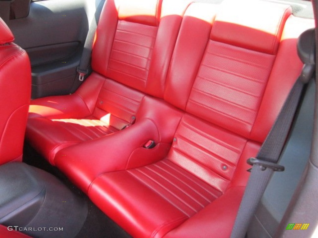 Red Leather Interior 2005 Ford Mustang GT Premium Coupe Photo #53295336