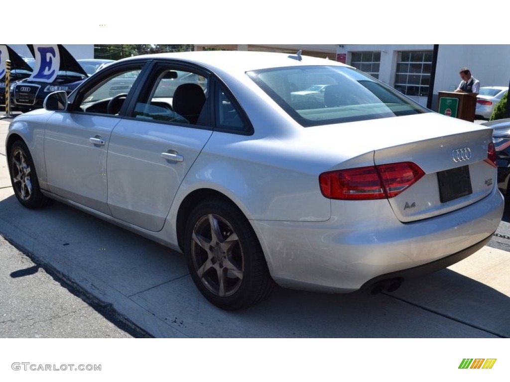 2009 A4 2.0T Premium quattro Sedan - Ice Silver Metallic / Black photo #3