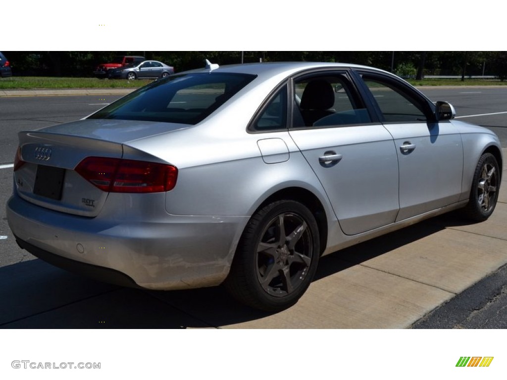 2009 A4 2.0T Premium quattro Sedan - Ice Silver Metallic / Black photo #5