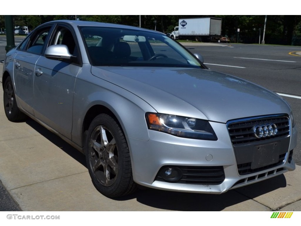 2009 A4 2.0T Premium quattro Sedan - Ice Silver Metallic / Black photo #6