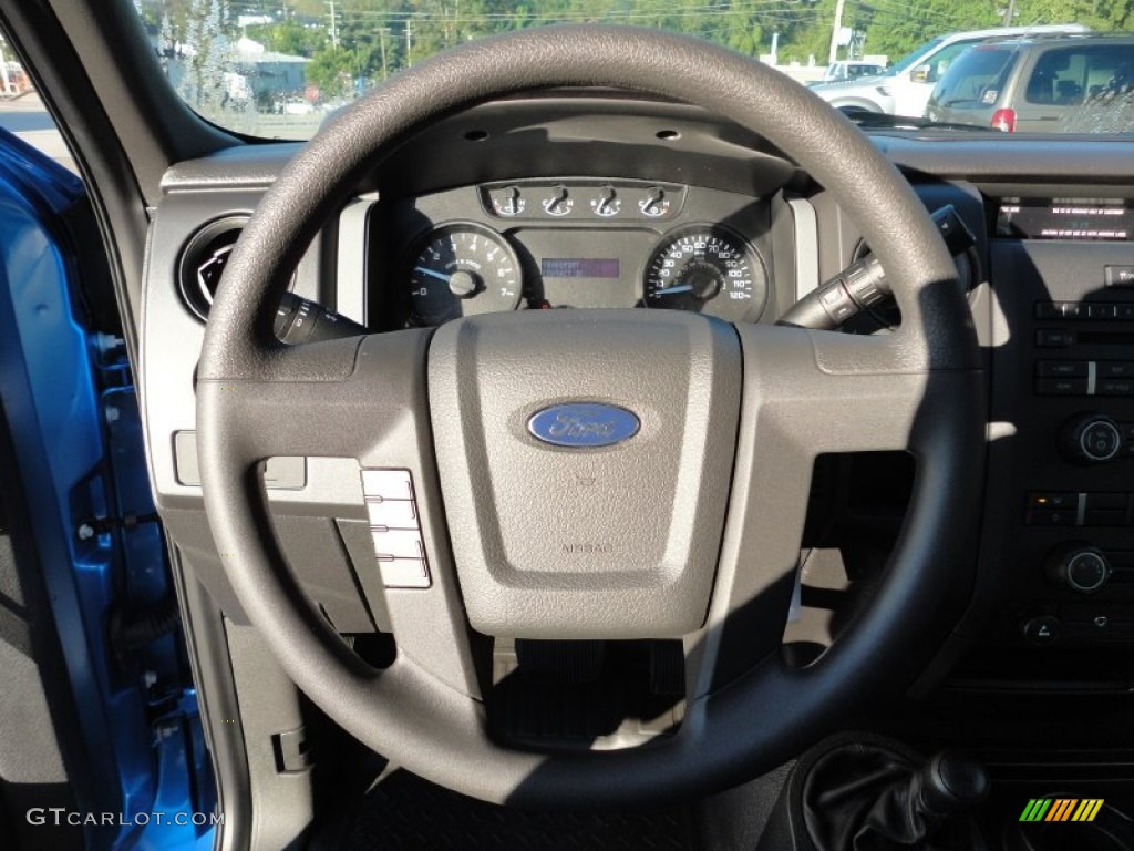 2011 Ford F150 STX Regular Cab 4x4 Steel Gray Steering Wheel Photo #53296347