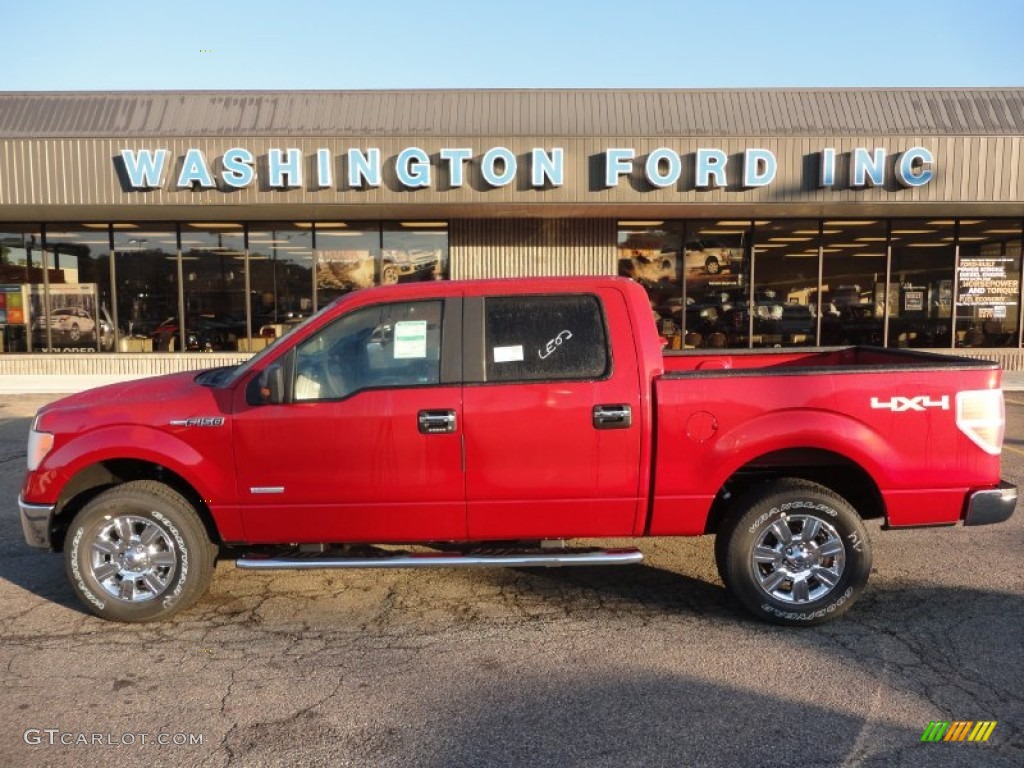 2011 F150 XLT SuperCrew 4x4 - Red Candy Metallic / Pale Adobe photo #1