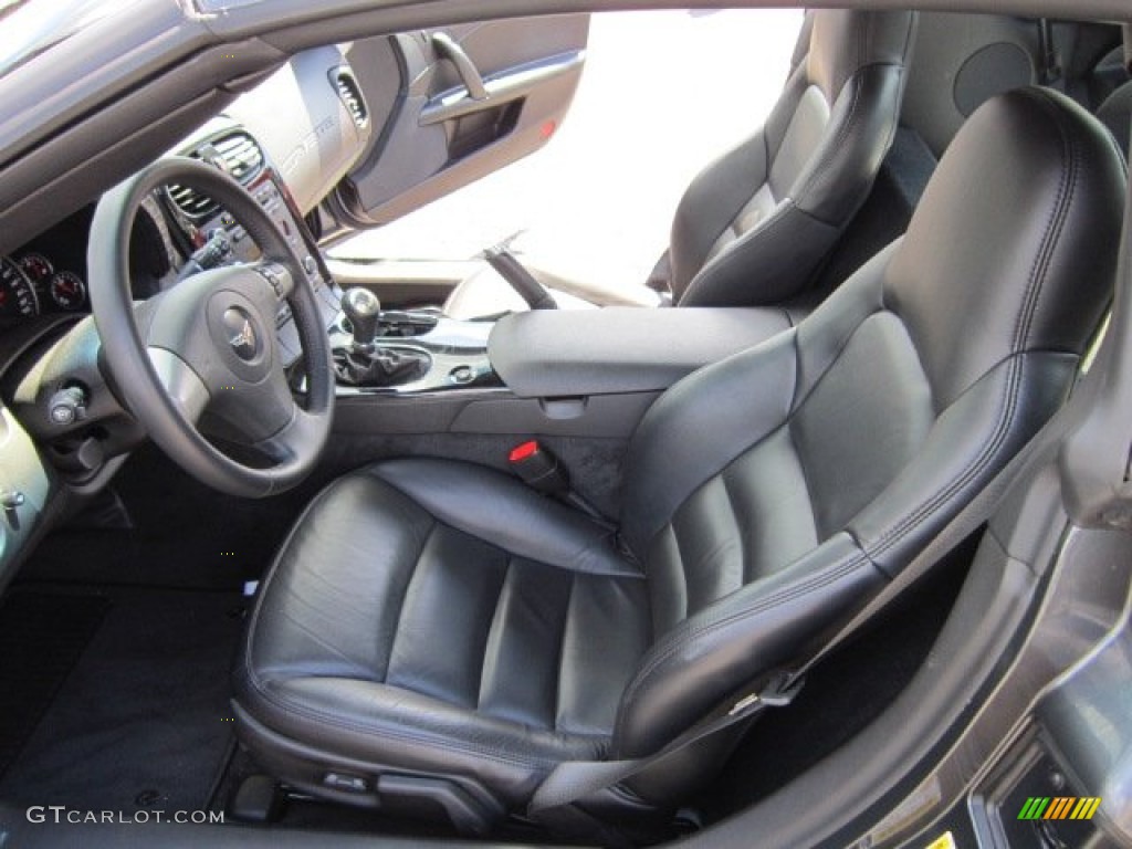 Ebony Interior 2009 Chevrolet Corvette Coupe Photo #53297055