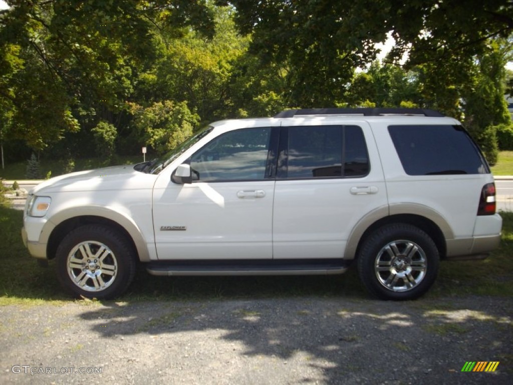 2008 Explorer Eddie Bauer 4x4 - White Suede / Camel photo #2