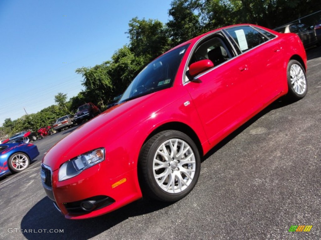 2008 A4 2.0T quattro Sedan - Brilliant Red / Black photo #1