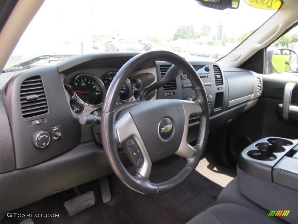 2008 Chevrolet Silverado 1500 LT Extended Cab 4x4 Ebony Steering Wheel Photo #53300514