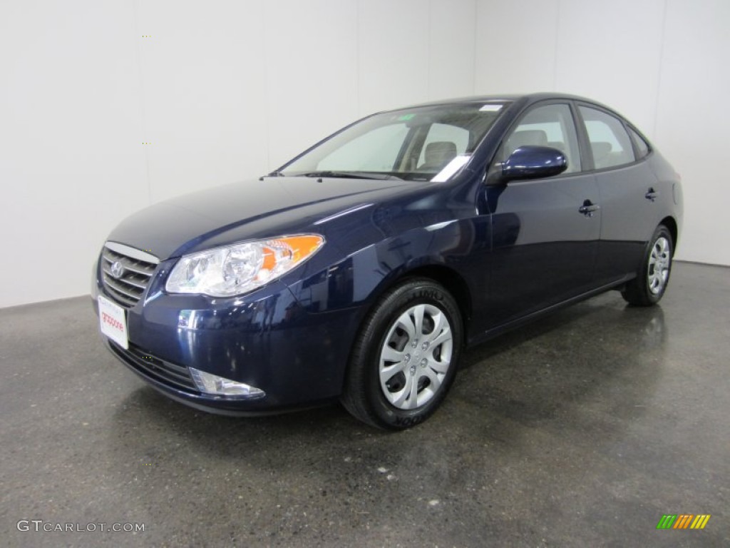 2009 Elantra GLS Sedan - Regatta Blue / Gray photo #1