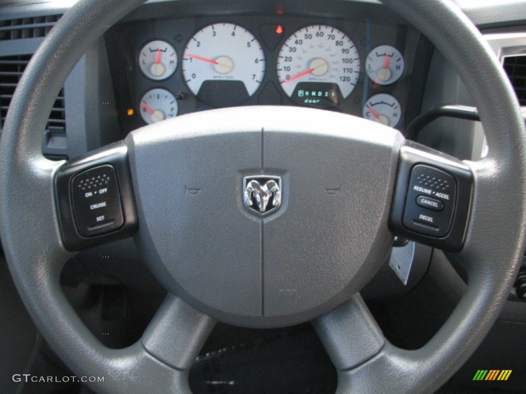 2007 Dodge Ram 1500 SLT Quad Cab Medium Slate Gray Steering Wheel Photo #53300967