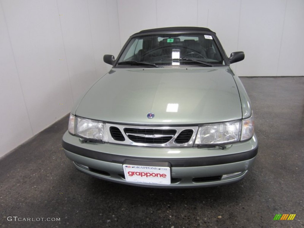 2000 9-3 Convertible - Sun Green Metallic / Medium Grey photo #2