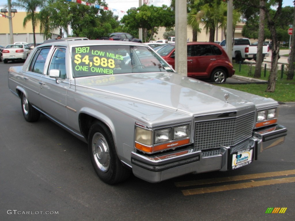 Silver Metallic 1987 Cadillac Brougham Standard Brougham Model Exterior Photo #53301435
