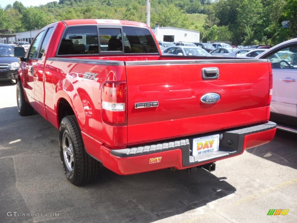 2006 F150 STX SuperCab - Bright Red / Medium/Dark Flint photo #3