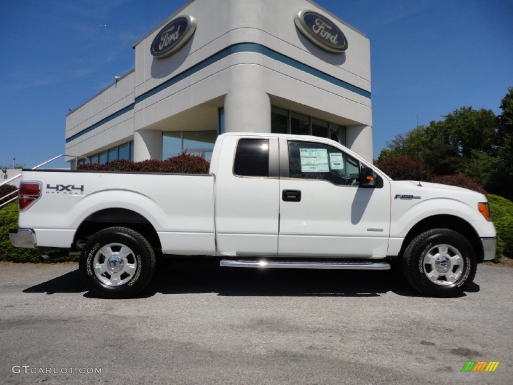 2011 F150 XLT SuperCab 4x4 - Oxford White / Steel Gray photo #1