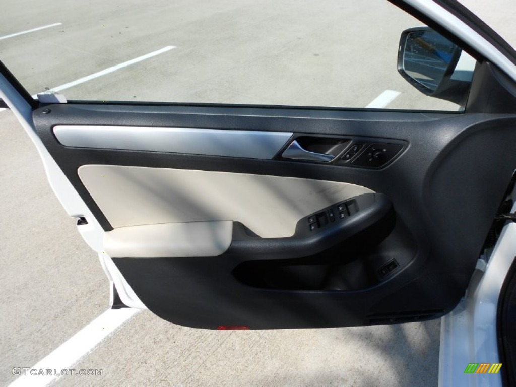 2012 Volkswagen Jetta TDI Sedan Cornsilk Beige Door Panel Photo #53304666