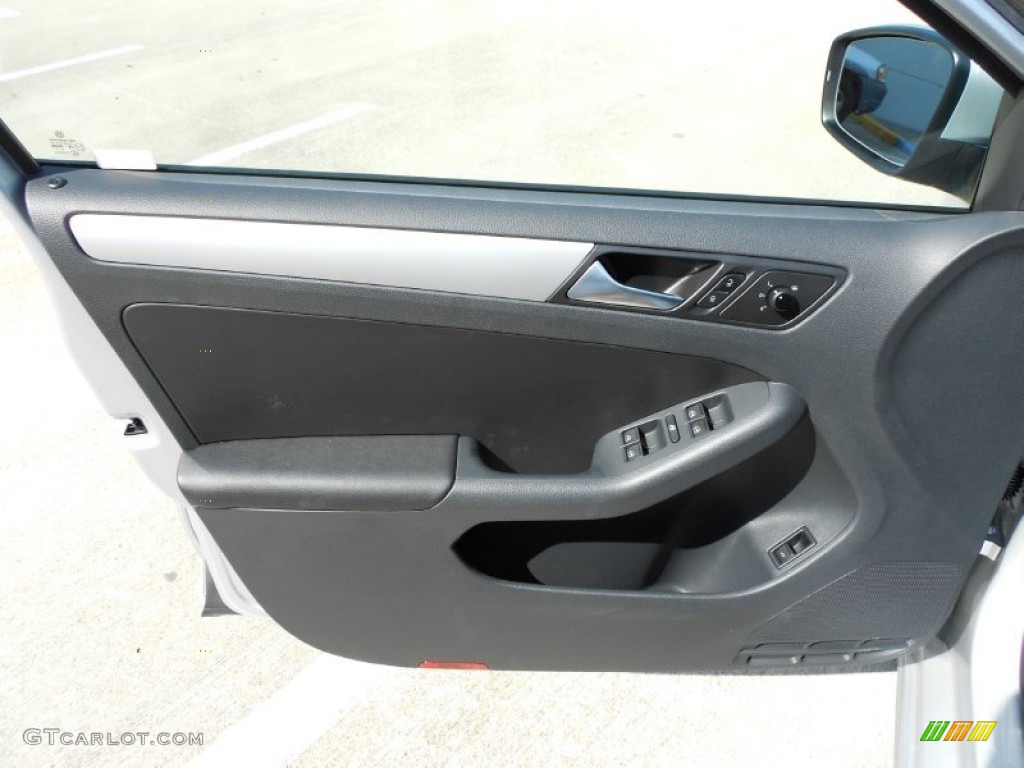2012 Volkswagen Jetta TDI Sedan Titan Black Door Panel Photo #53305023