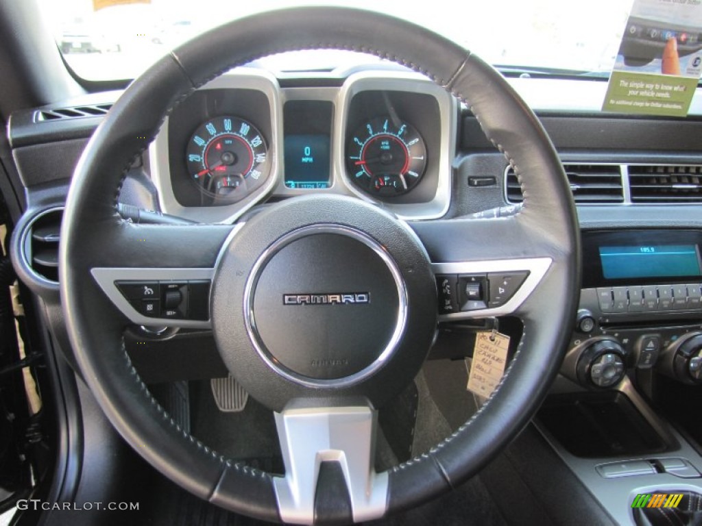 2011 Chevrolet Camaro LT/RS Coupe Black Steering Wheel Photo #53305029